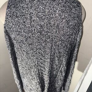 Womens Gray T-Shirt Knitted Cold Shoulders Halter Long Sleeve Size XL(123)